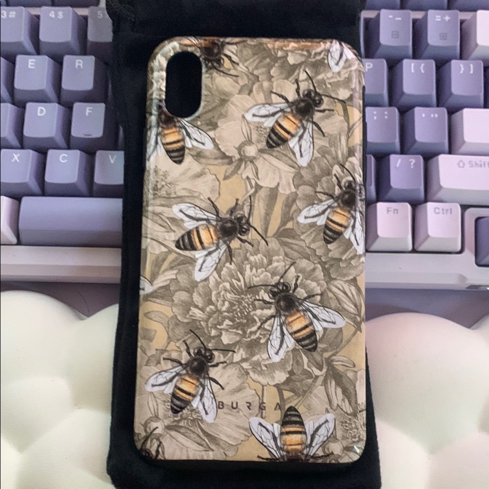 Burga Bee Pattern Phone 10 Max Case - Tan